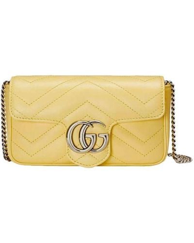 Gucci Marmont Mini-sized Single-shoulder Bag Yellow - Metallic