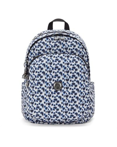 Kipling Backpack Delia Curious Leopard Medium - Blue