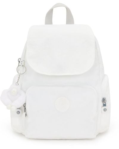 Kipling Backpack City Zip Mini Pure Alabaster Small - White