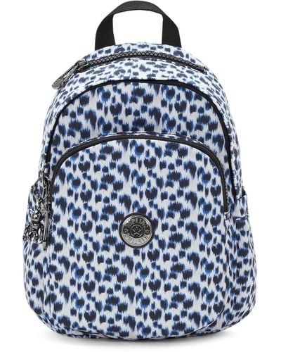 Kipling Backpack Delia Mini Curious Leopard Small - Blue