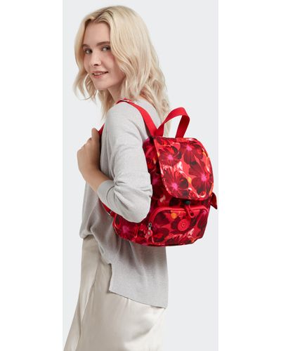 Kipling Backpack City Pack Mini Poppy Floral Extra Small - Red