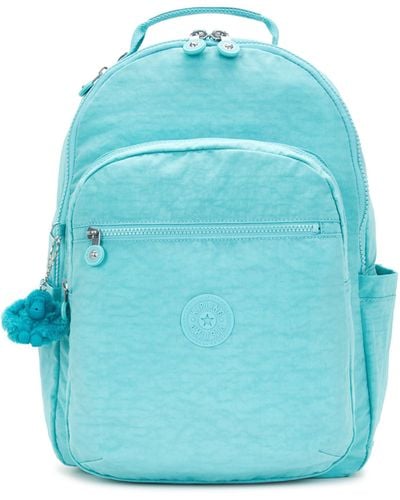 Kipling Backpack Seoul Deepest Aqua Large - Blue
