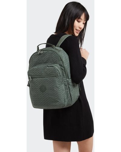 Kipling Backpack Seoul Sign Emb Large - Green