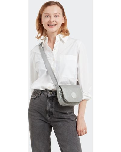 Kipling Crossbody Bags Loreen Mini Bright Metallic Extra Small - Grey