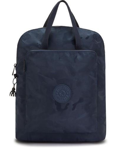 Kipling Backpacks Kazuki Satin Camo Blue Print Medium - Black