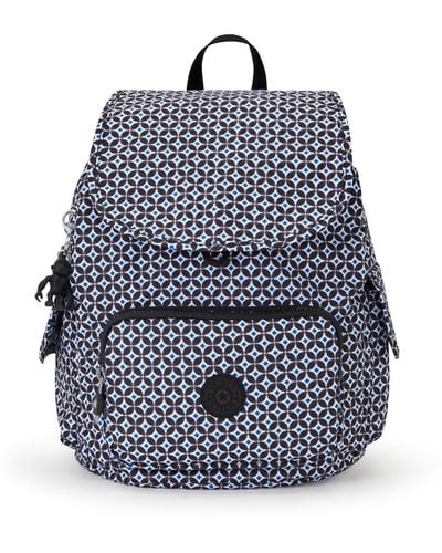 Kipling Backpack City Pack S Blackish Tile Print Small - Blue