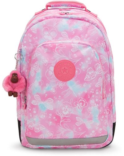 Kipling Backpack Class Room Garden Clouds Large - Pink