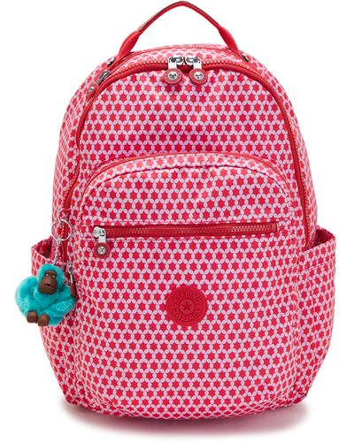 Kipling Backpack Seoul Starry Dot Prt Print Large - Pink