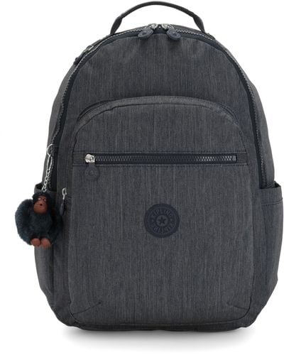 Kipling Backpack Seoul Marine Navy Blue Large - Black