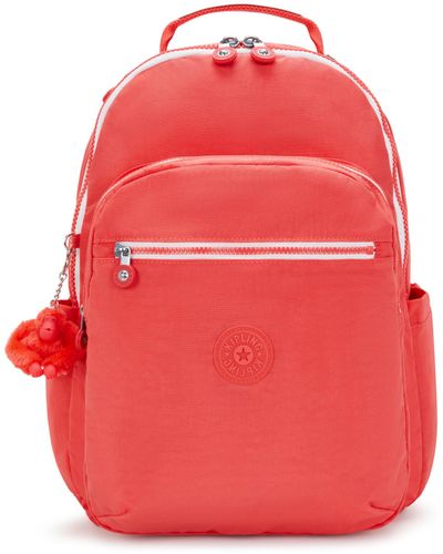 Kipling Backpack Seoul Almost Coral Large - Red