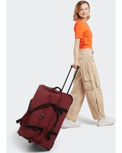 Kipling Wheeled luggage Teagan M Flaring Rust Medium - Red