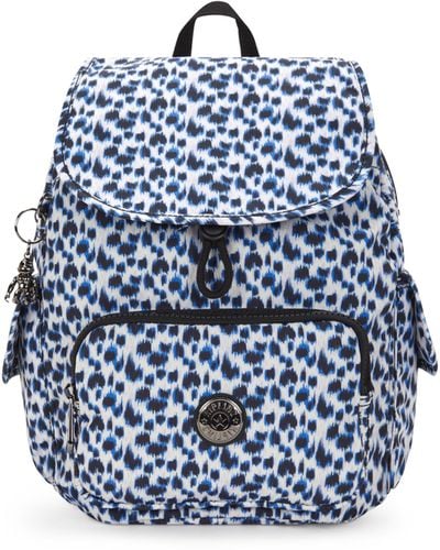 Kipling Backpack City Pack S Curious Leopard Small - Blue