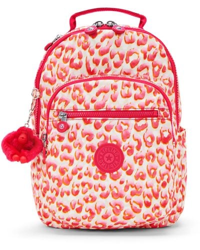Kipling Backpack Seoul S Latin Cheetah Small - Red