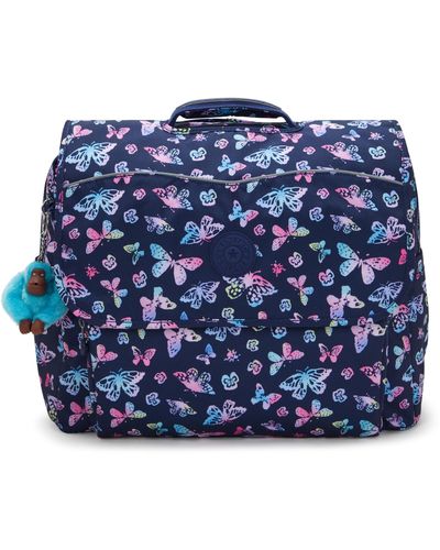 Kipling Backpack Codie L Butterfly Fun Large - Blue