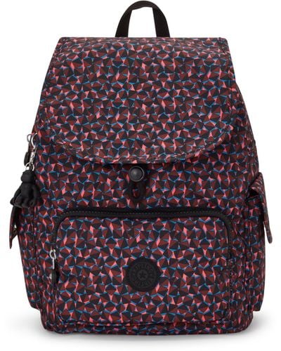 Kipling Backpack City Pack S Happy Squares Small - Brown