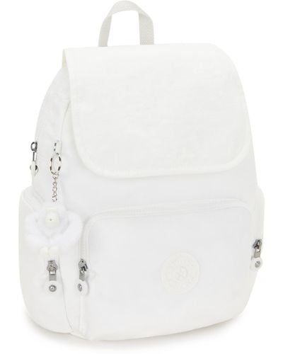 Kipling Backpack City Zip S Pure Alabaster Small - White