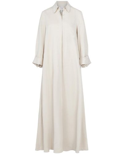 Twp Jenny Linen-blend Gown - White