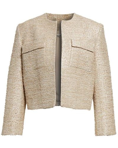 Emilia Wickstead Pheblia Tweed Jacket - Natural