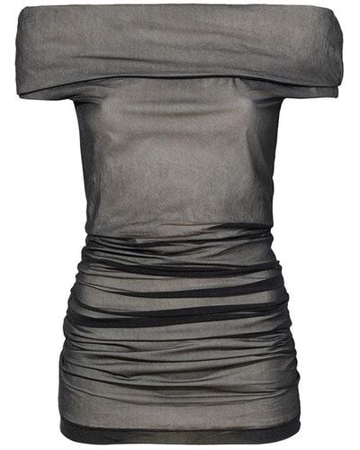 Proenza Schouler Allegra Off The Shoulder Top - Grey