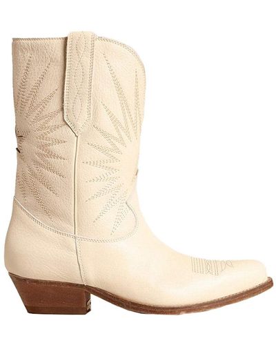 Golden Goose Wish Star Boots - Natural