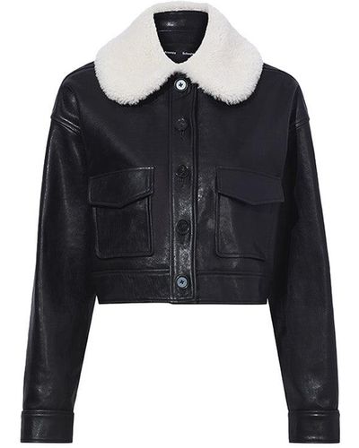 Proenza Schouler Shearling Leather Jacket - Black