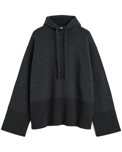 Totême Signature Hooded Sweater - Black