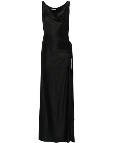 Rabanne Cowl Maxi Dress - Black