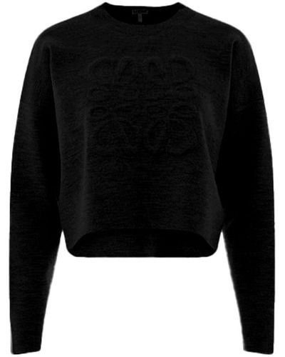 Loewe Boxy Anagram Sweater - Black