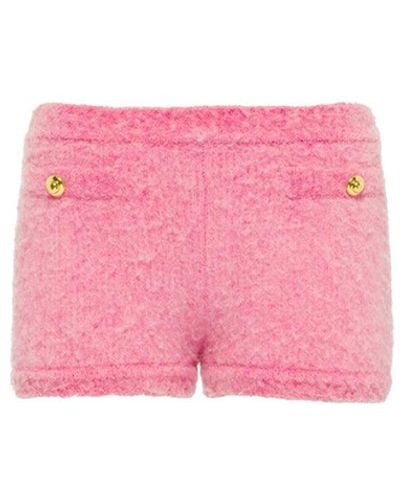 Miu Miu Bouclé Mini Shorts - Pink