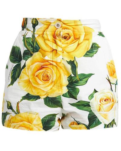 Dolce & Gabbana Floral Shorts - White