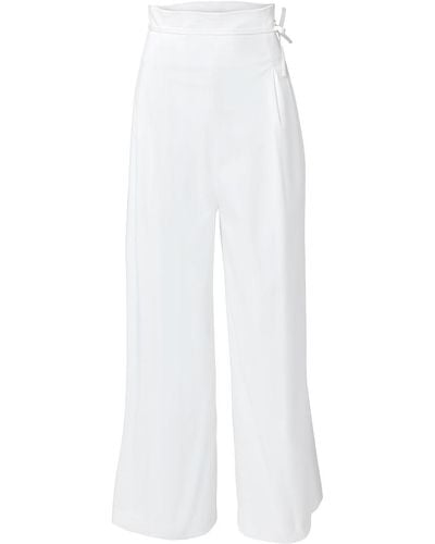 Carolina Herrera Wide Leg Cropped Pants - White