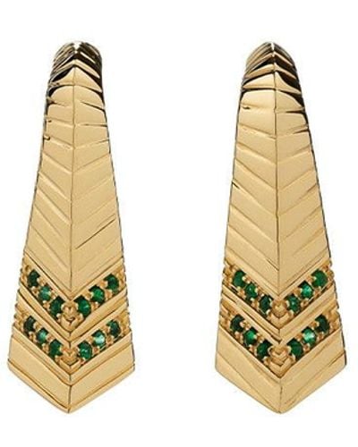 Ara Vartanian Hook Emerald Earring - Metallic
