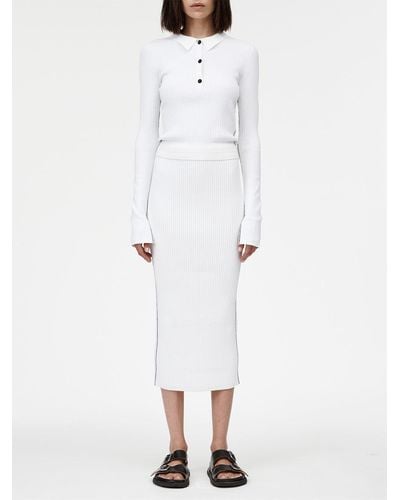 Maria McManus Sheer Pleated Skirt - White