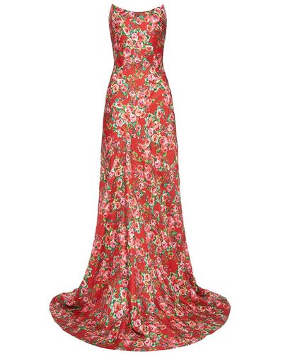 Markarian Tallulah Floral Gown - Red