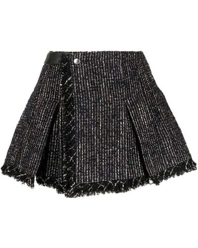 Sacai Tweed Mini Skort - Black