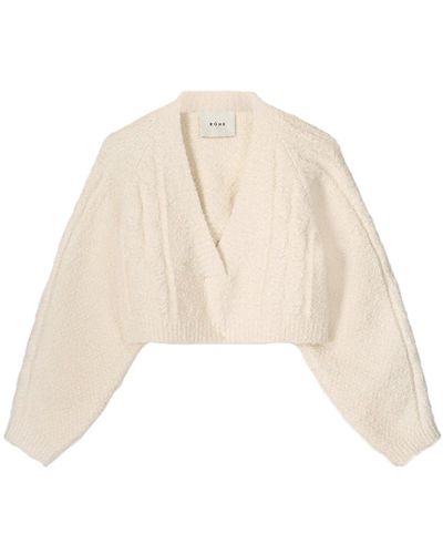 Rohe Winny V-neck Crop Sweater - White