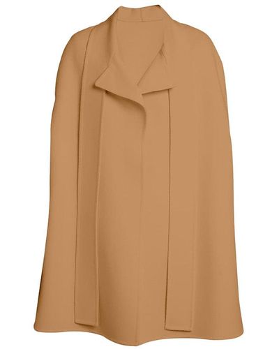 Valentino Wool-cashmere Cape - Natural