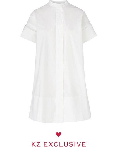 Kirna Zabete Cotton Ss Aline Dress - White