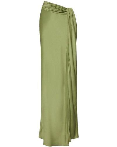 LAPOINTE Asymmetric Maxi Skirt - Green