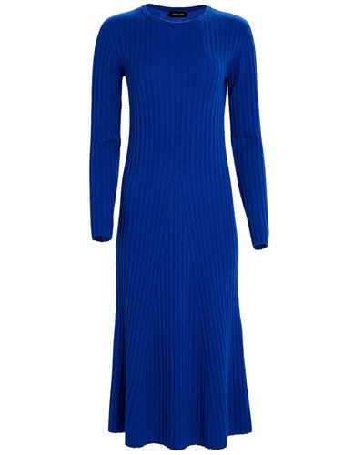Lisa Yang Samantha Midi Jumper Dress - Blue