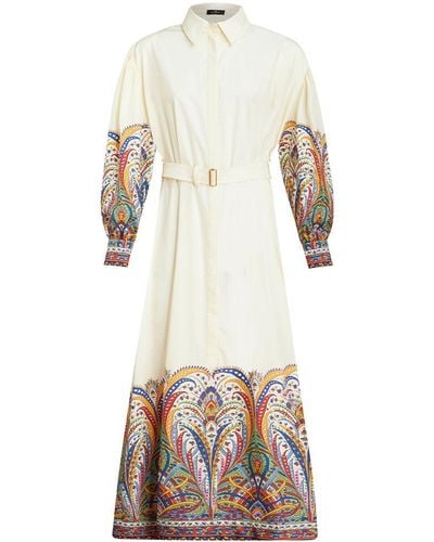 Etro Paisley Belted Maxi - Natural