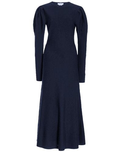 Gabriela Hearst Hannah Midi Dress - Blue
