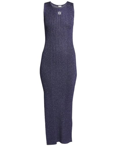 Loewe Knit Midi Dress - Blue