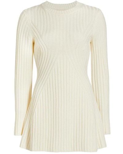 Loulou Studio Asael Rib-knit Dress - White