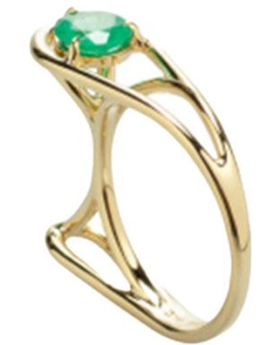 Ara Vartanian Biela Emerald Ring - White