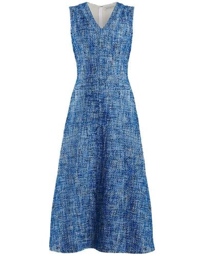 Emilia Wickstead Mio Midi Dress - Blue