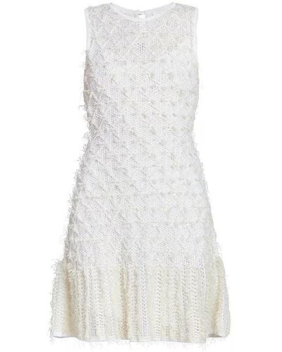 Chloé Fringe Embellished Dress - White