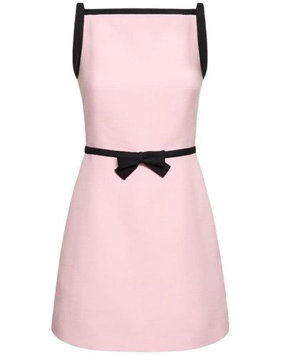 Valentino Bow Mini Dress - Pink