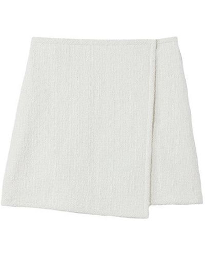 Proenza Schouler Tweed Mini Wrap Skirt - White