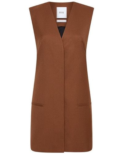 Esse Studios Portia Tailored Mini Dress - Brown